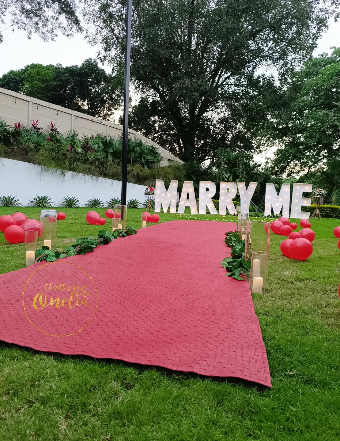 Decoración propuesta matrimonio